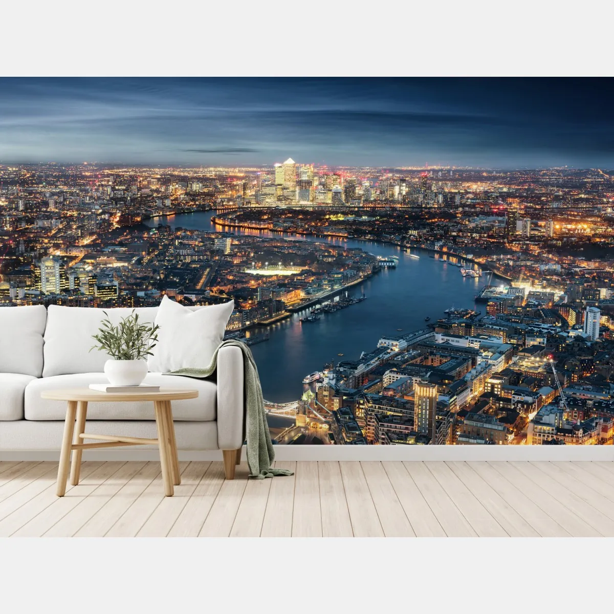 Fototapeta nocna panorama Londynu – Wallissimo® Fototapeta nocna panorama Londynu – Wallissimo®