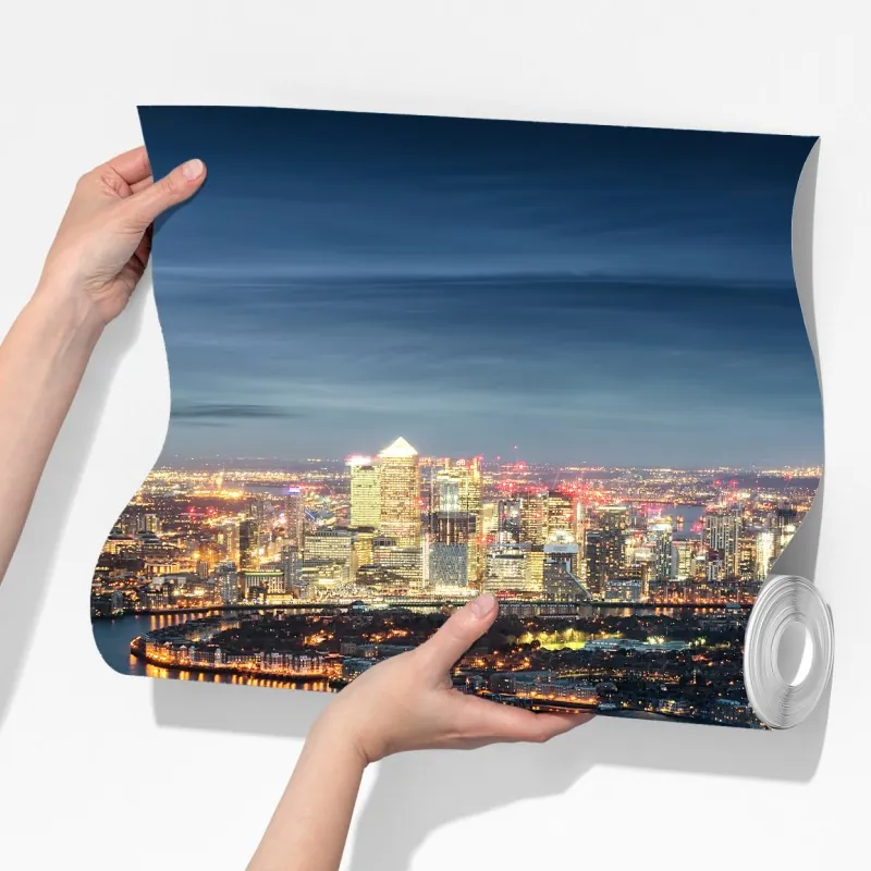 Fototapeta nocna panorama Londynu – Wallissimo® Fototapeta nocna panorama Londynu – Wallissimo®