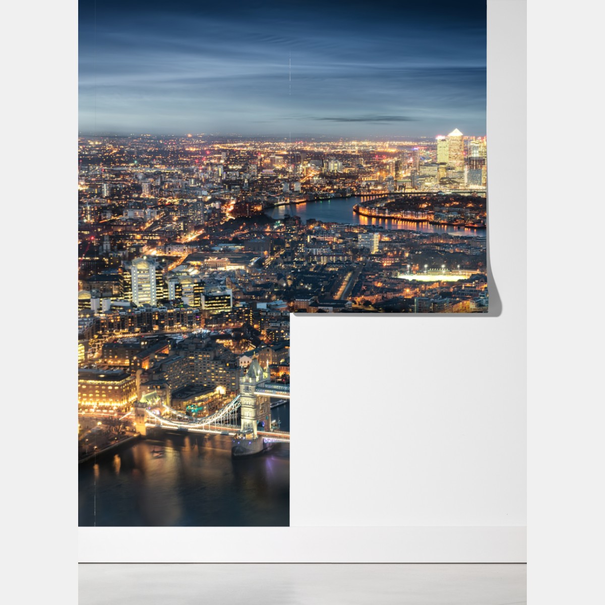 Fototapeta nocna panorama Londynu – Wallissimo® Fototapeta nocna panorama Londynu – Wallissimo®