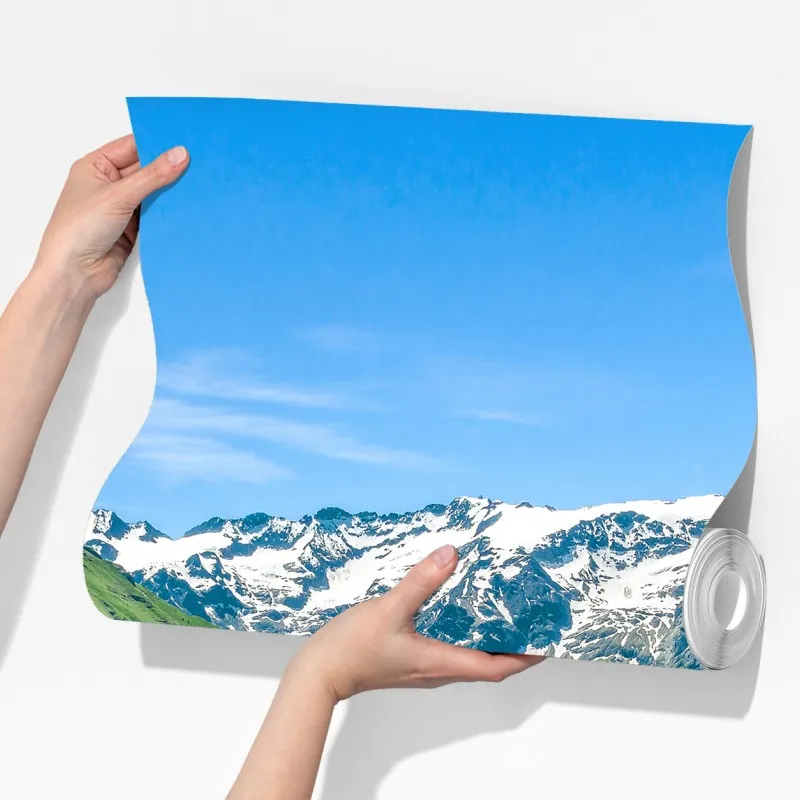 Fototapeta słoneczna łąka w Engelberg – Wallissimo® Fototapeta słoneczna łąka w Engelberg – Wallissimo®