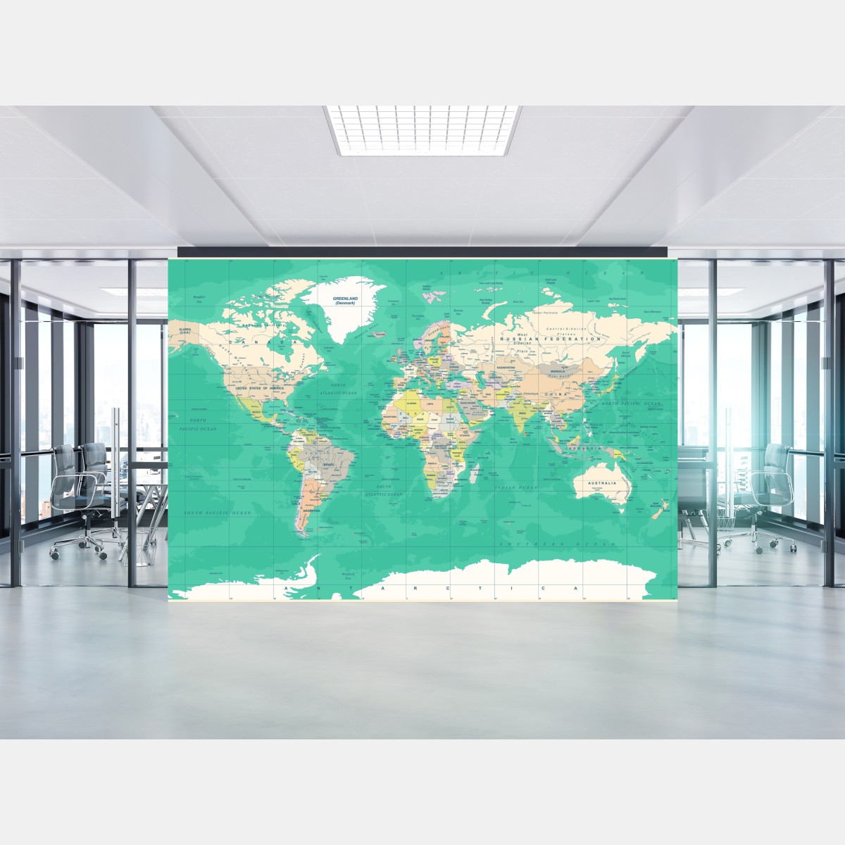 Wall mural vintage world map