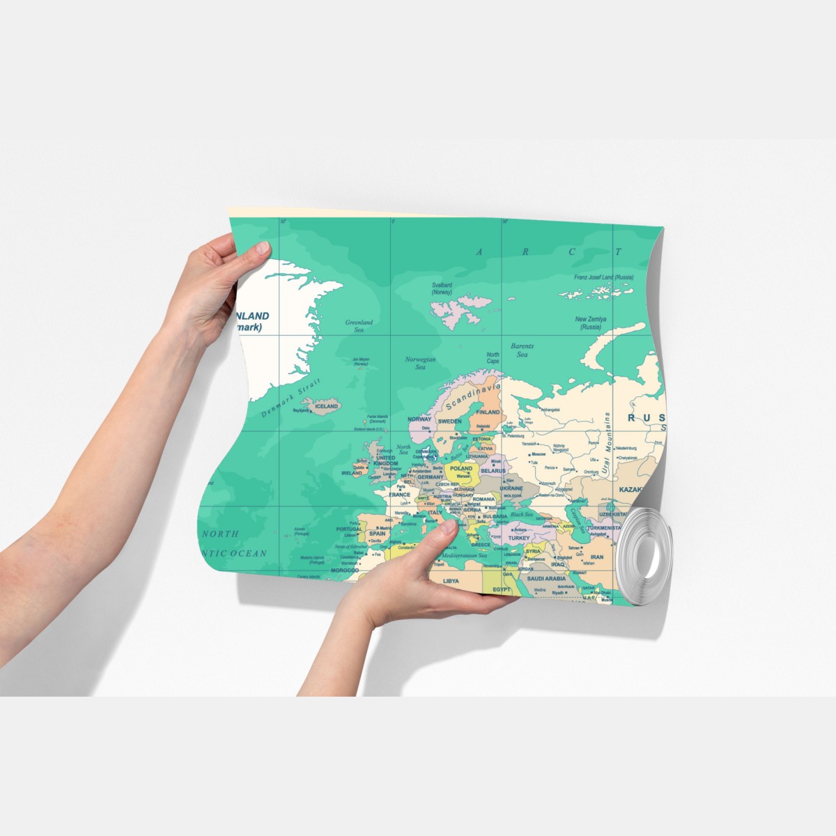 Fototapeta mapa świata w stylu vintage – Wallissimo® Fototapeta mapa świata w stylu vintage – Wallissimo®