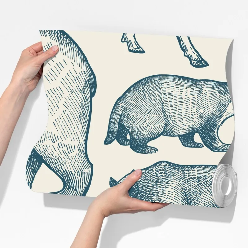 Fototapeta vintage wzór z zwierzętami leśnymi – Wallissimo® Fototapeta vintage wzór z zwierzętami leśnymi – Wallissimo®