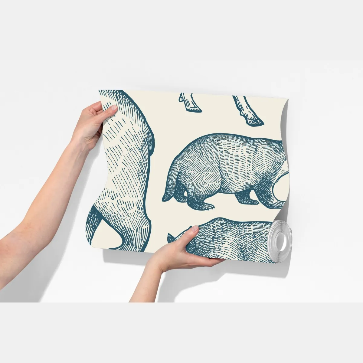 Fototapeta vintage wzór z zwierzętami leśnymi – Wallissimo® Fototapeta vintage wzór z zwierzętami leśnymi – Wallissimo®