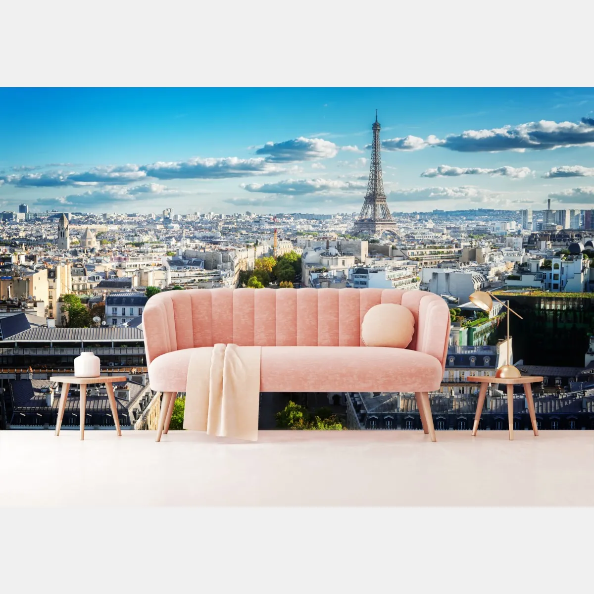 Fototapeta panorama Paryża z Wieżą Eiffla – Wallissimo® Fototapeta panorama Paryża z Wieżą Eiffla – Wallissimo®