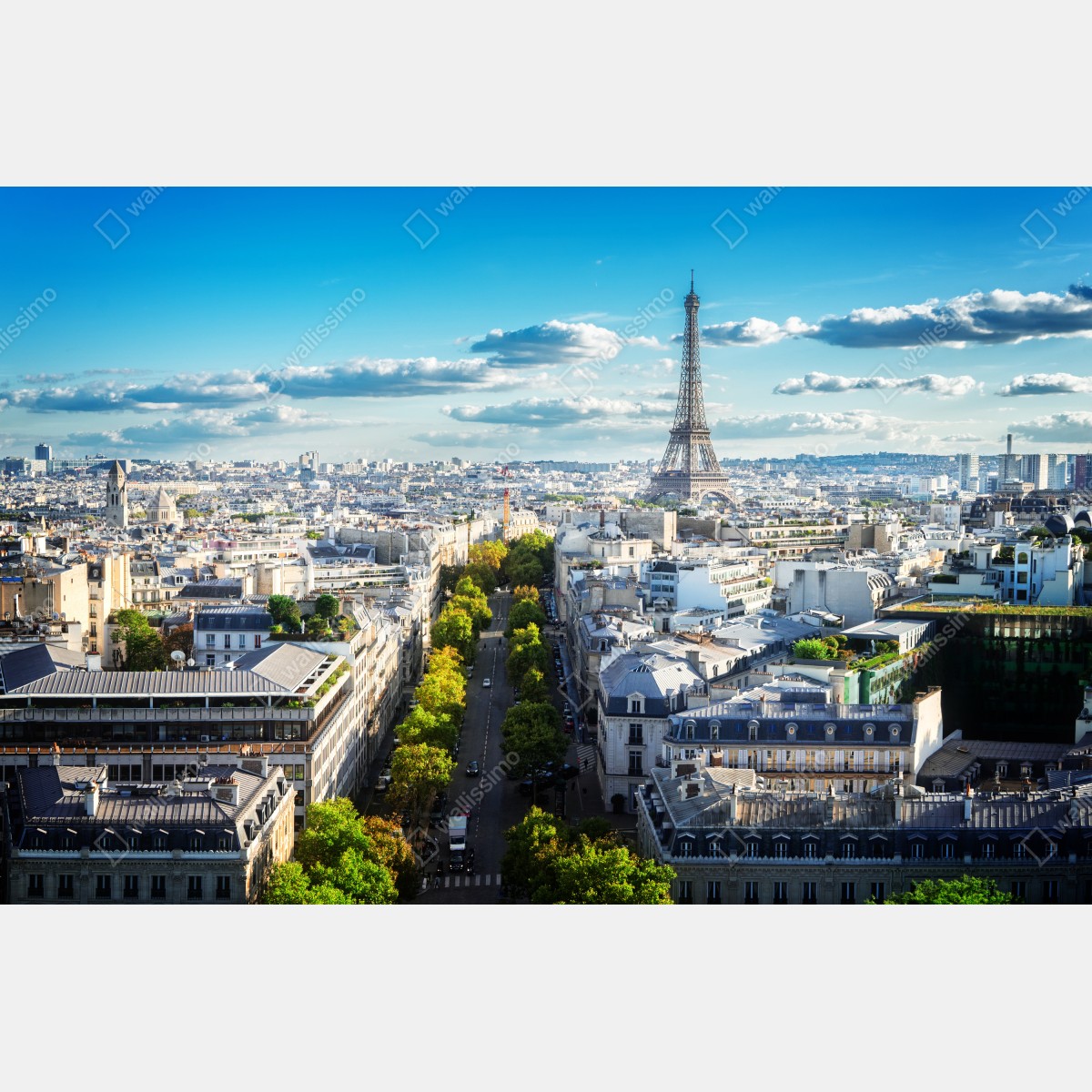 Fototapeta panorama Paryża z Wieżą Eiffla – Wallissimo® Fototapeta panorama Paryża z Wieżą Eiffla – Wallissimo®