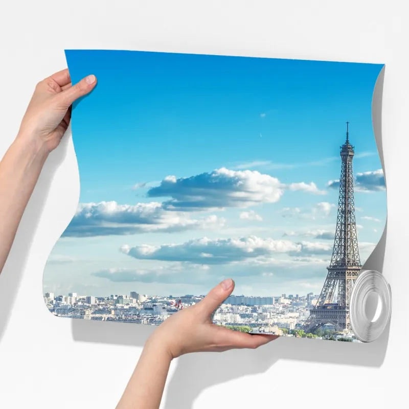 Fototapeta panorama Paryża z Wieżą Eiffla – Wallissimo® Fototapeta panorama Paryża z Wieżą Eiffla – Wallissimo®