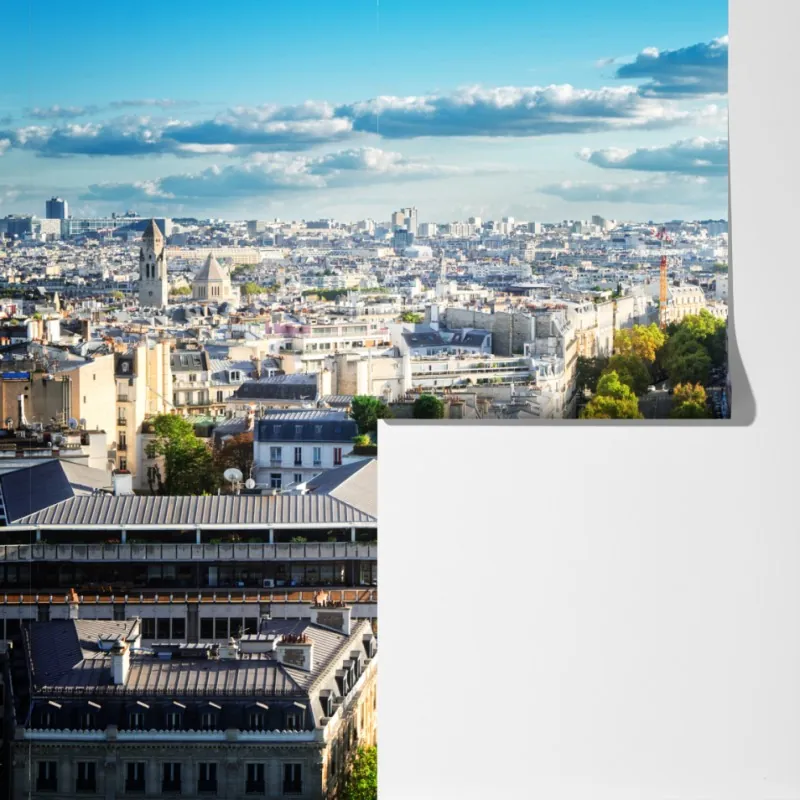 Fototapeta panorama Paryża z Wieżą Eiffla – Wallissimo® Fototapeta panorama Paryża z Wieżą Eiffla – Wallissimo®