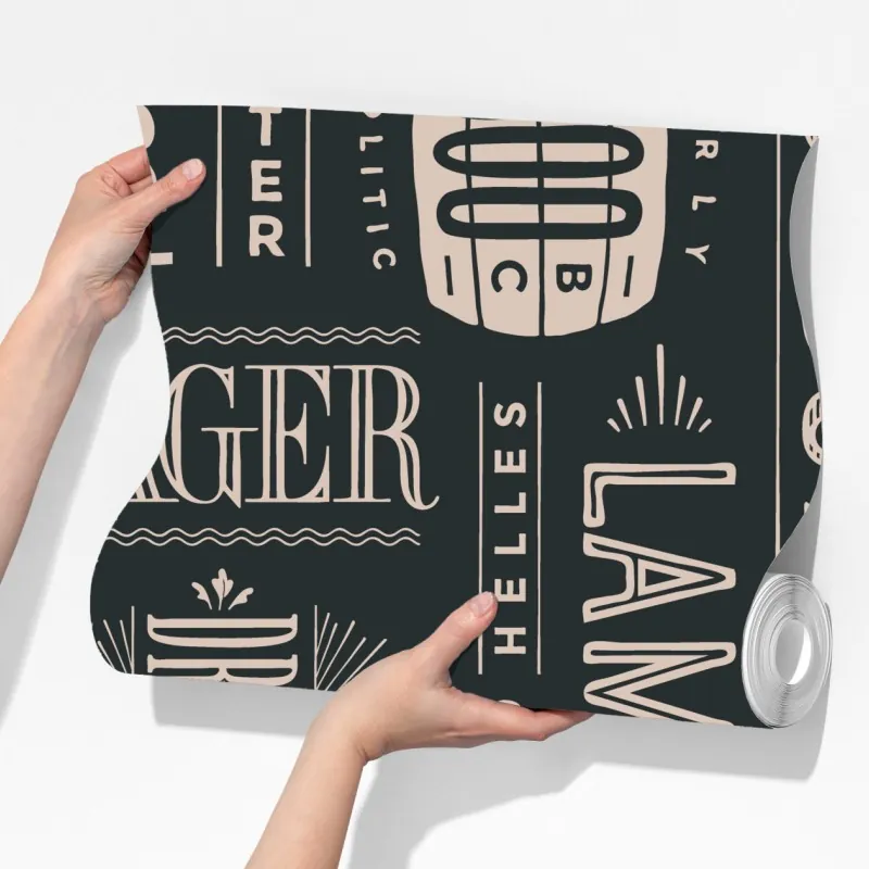 Fototapeta vintage kolaż etykiet piwnych – Wallissimo® Fototapeta vintage kolaż etykiet piwnych – Wallissimo®