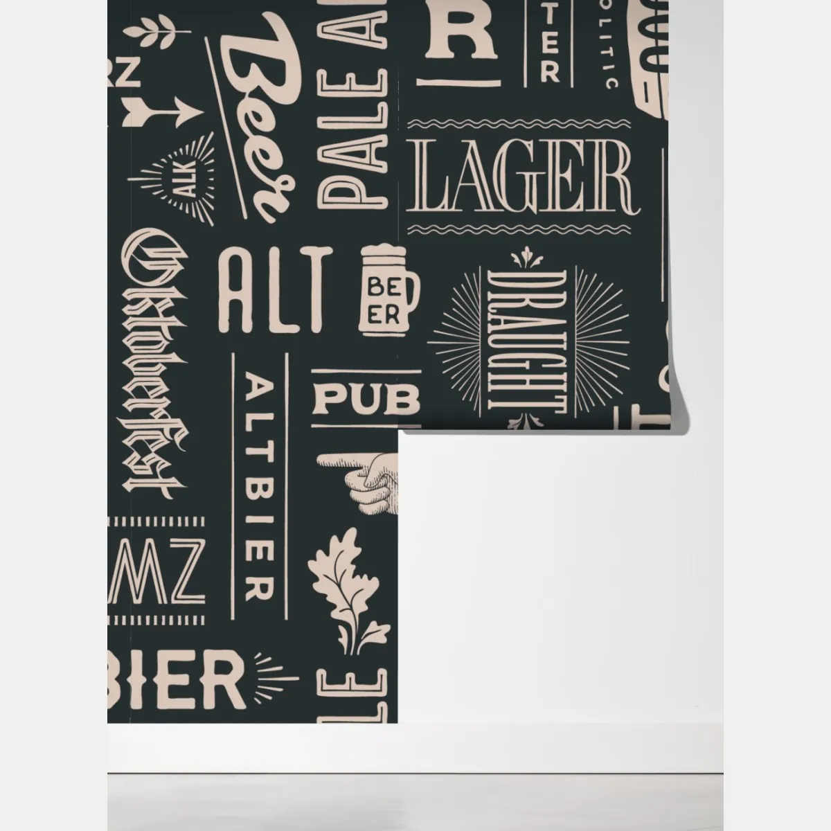 Fototapeta vintage kolaż etykiet piwnych – Wallissimo® Fototapeta vintage kolaż etykiet piwnych – Wallissimo®