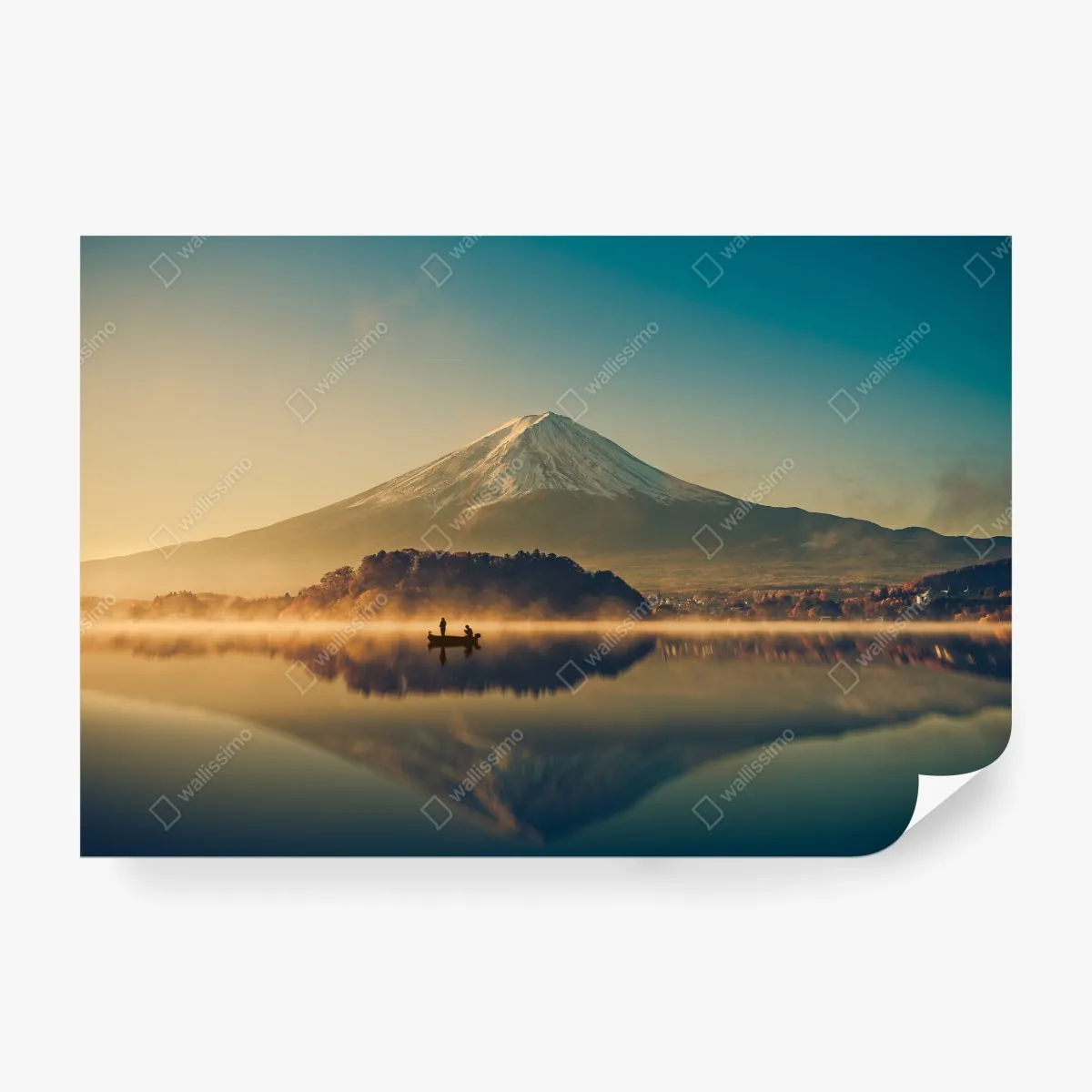 Fototapeta wschód słońca nad Mount Fuji nad jeziorem Kawaguchiko – Wallissimo® Fototapeta wschód słońca nad Mount Fuji nad jeziorem Kawaguchiko – Wallissimo®
