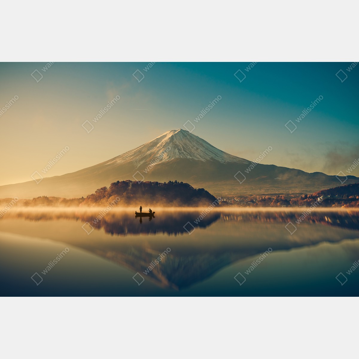 Fototapeta wschód słońca nad Mount Fuji nad jeziorem Kawaguchiko – Wallissimo® Fototapeta wschód słońca nad Mount Fuji nad jeziorem Kawaguchiko – Wallissimo®