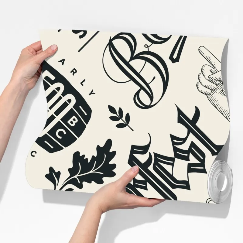 Fototapeta vintage wzór etykiet piwnych – Wallissimo® Fototapeta vintage wzór etykiet piwnych – Wallissimo®