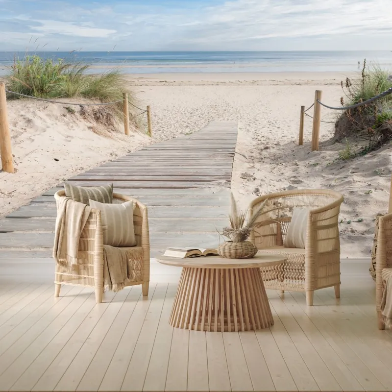 Fototapeta spokojny pomost na plażę