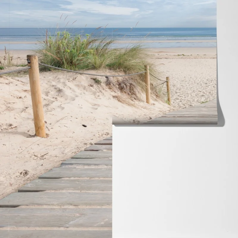 Fototapeta spokojny pomost na plażę – Wallissimo® Fototapeta spokojny pomost na plażę – Wallissimo®