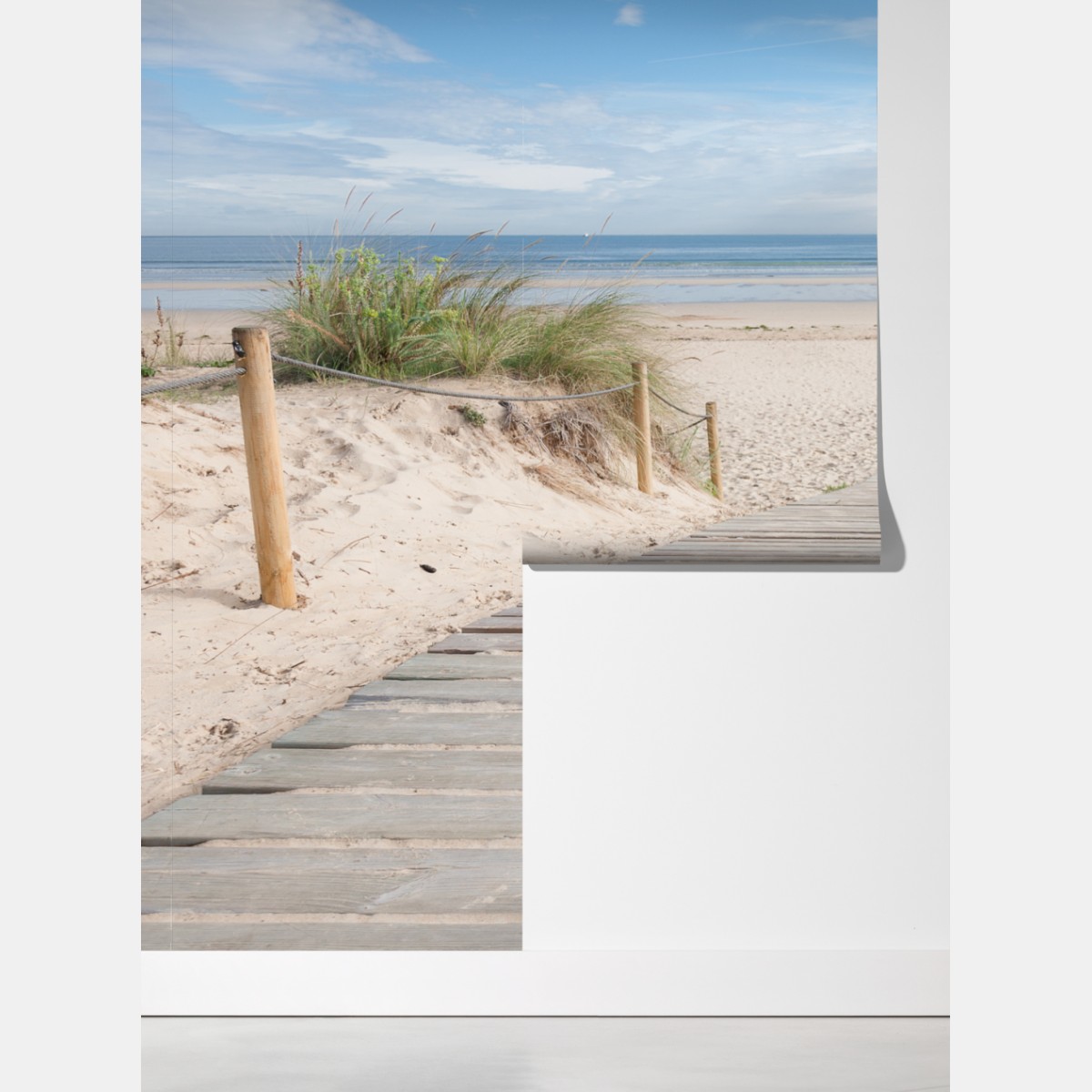 Fototapeta spokojny pomost na plażę – Wallissimo® Fototapeta spokojny pomost na plażę – Wallissimo®