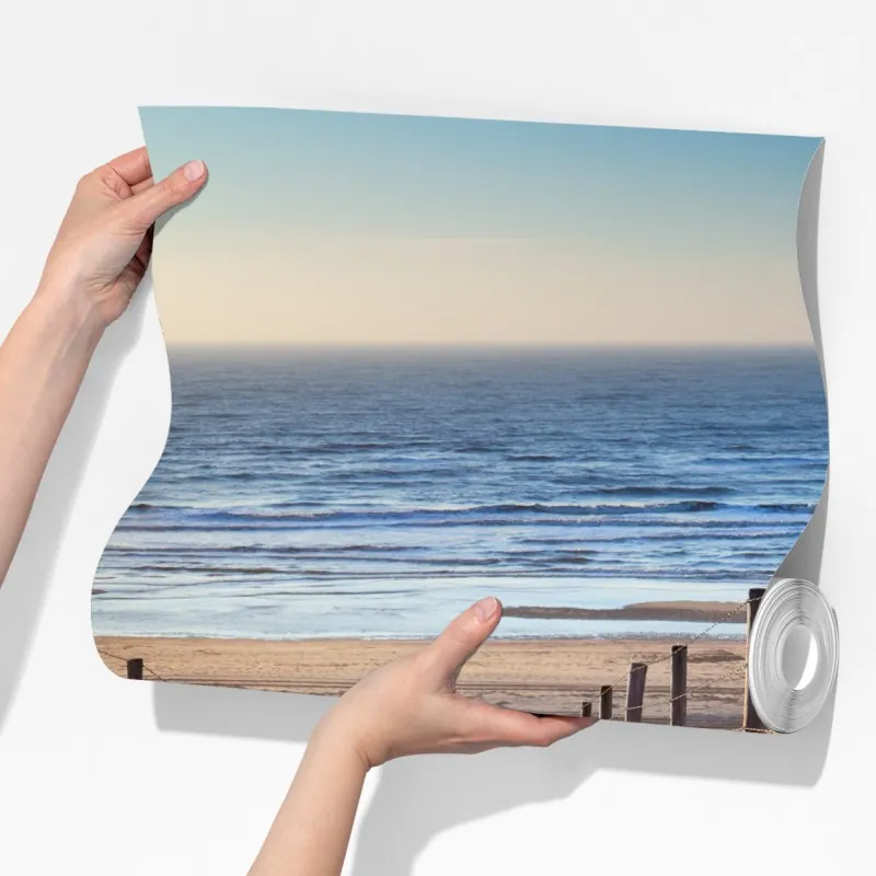 Fototapeta ścieżka na plażę Morze Północne o złotym zachodzie słońca – Wallissimo® Fototapeta ścieżka na plażę Morze Północne o złotym zachodzie słońca – Wallissimo®