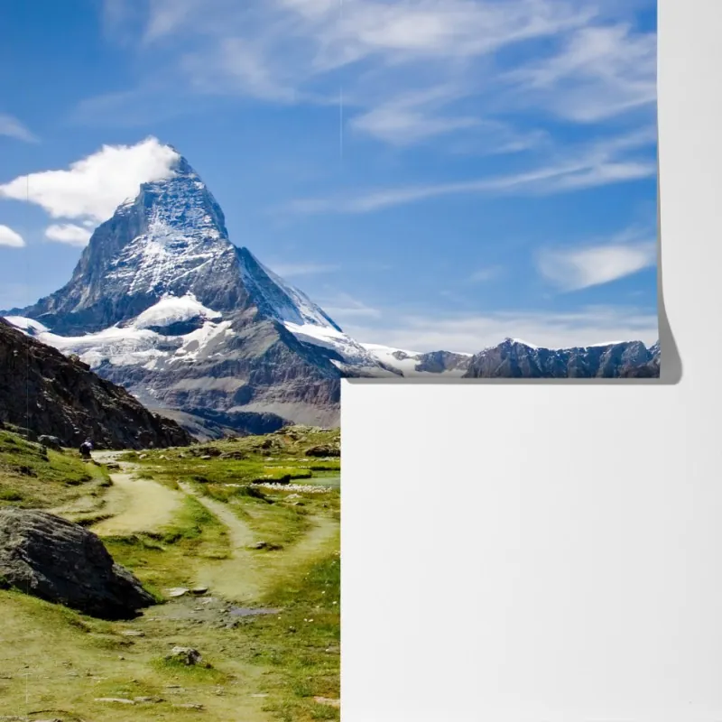 Fototapeta alpejskie jezioro z odbiciem gór – Wallissimo® Fototapeta alpejskie jezioro z odbiciem gór – Wallissimo®