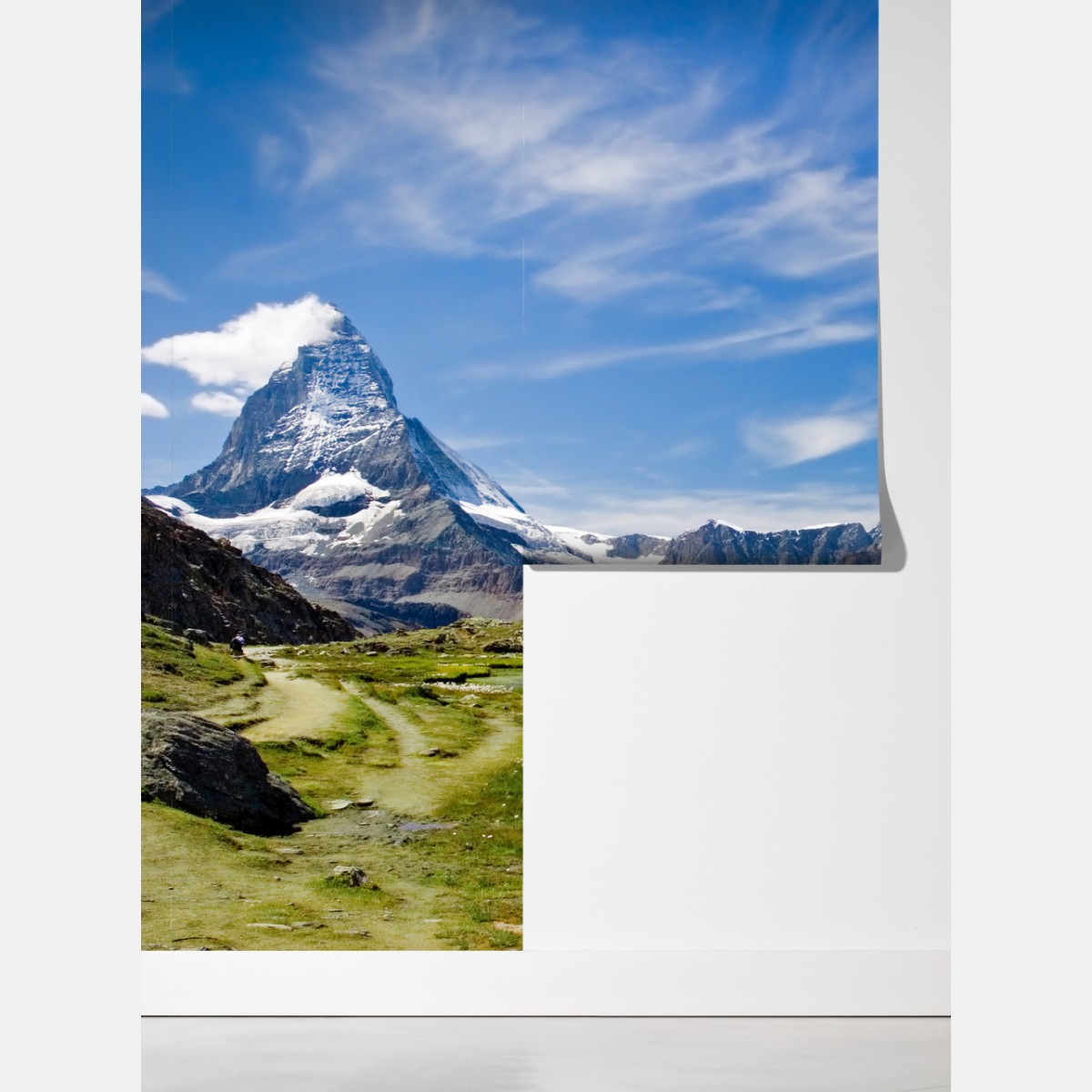 Fototapeta alpejskie jezioro z odbiciem gór – Wallissimo® Fototapeta alpejskie jezioro z odbiciem gór – Wallissimo®