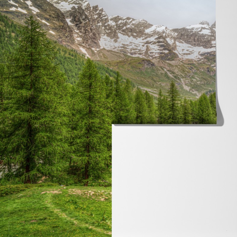 Fototapeta turkusowe jezioro alpejskie w pobliżu Cervinia – Wallissimo® Fototapeta turkusowe jezioro alpejskie w pobliżu Cervinia – Wallissimo®