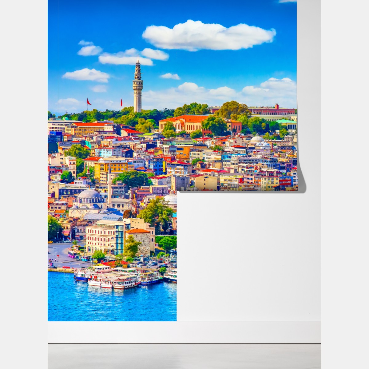 Fototapeta tętniący życiem widok Stambułu nad Bosforem – Wallissimo® Fototapeta tętniący życiem widok Stambułu nad Bosforem – Wallissimo®