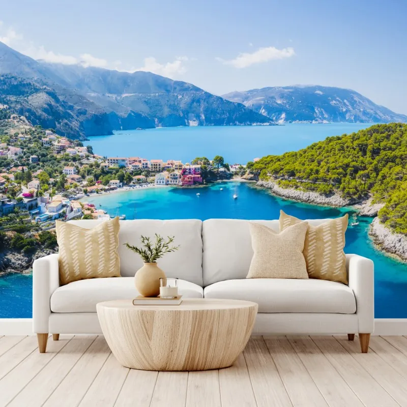 Fototapeta słoneczna zatoka z turkusową wodą – Wallissimo® Fototapeta słoneczna zatoka z turkusową wodą – Wallissimo®