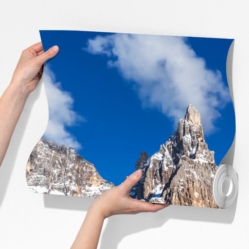 Fototapeta strzeliste szczyty górskie i wijąca się ścieżka – Wallissimo® Fototapeta strzeliste szczyty górskie i wijąca się ścieżka – Wallissimo®