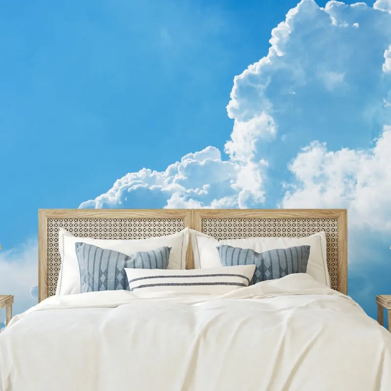 Fototapeta delikatne niebo z puszystymi chmurami