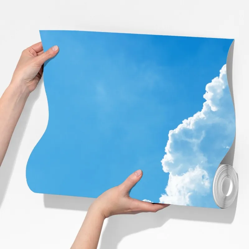 Fototapeta delikatne niebo z puszystymi chmurami – Wallissimo® Fototapeta delikatne niebo z puszystymi chmurami – Wallissimo®