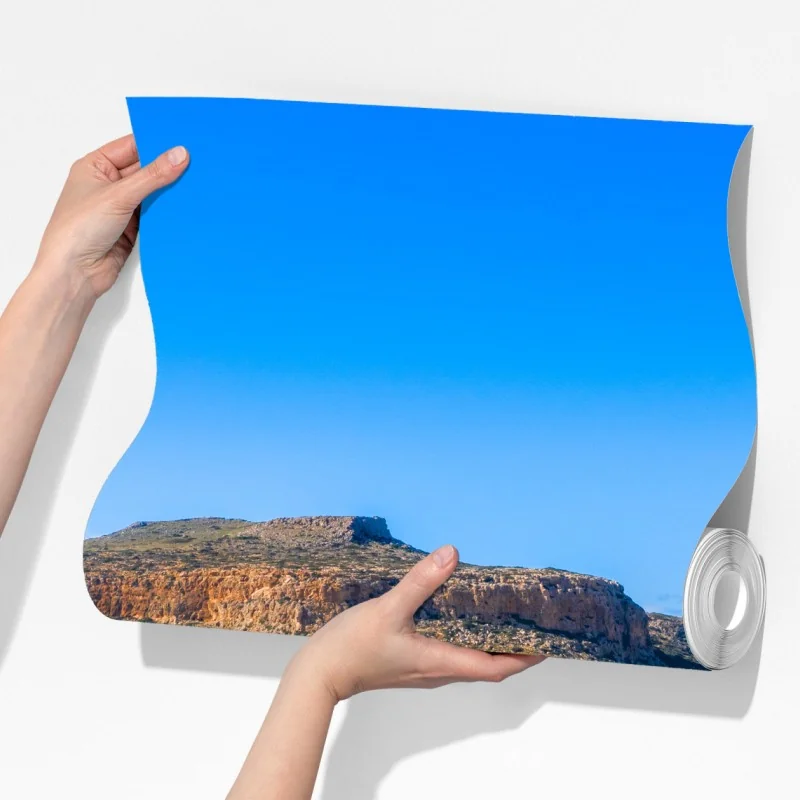 Fototapeta turkusowa laguna z skalistą wyspą – Wallissimo® Fototapeta turkusowa laguna z skalistą wyspą – Wallissimo®