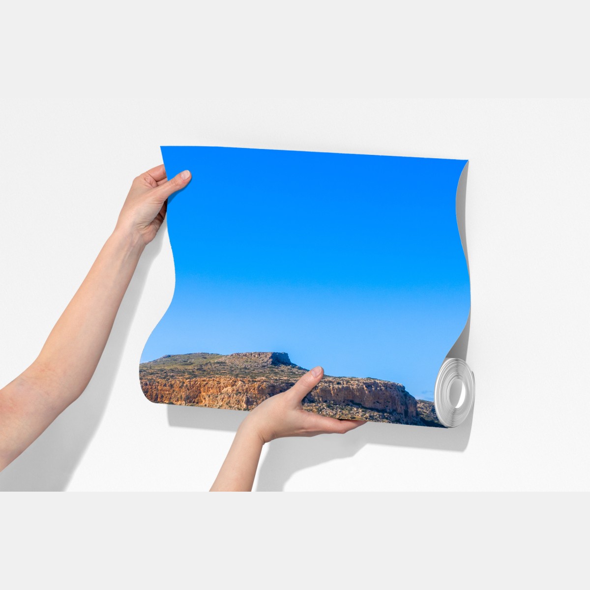 Fototapeta turkusowa laguna z skalistą wyspą – Wallissimo® Fototapeta turkusowa laguna z skalistą wyspą – Wallissimo®