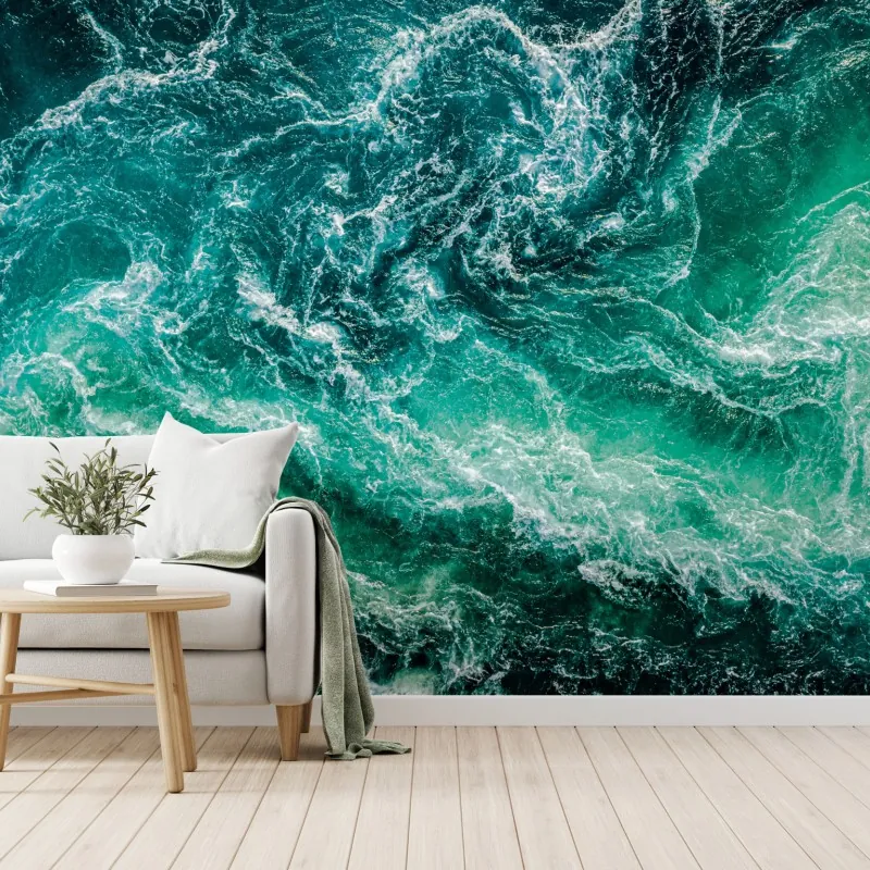 Fototapeta wirujące wody Saltstraumen, Norwegia – Wallissimo® Fototapeta wirujące wody Saltstraumen, Norwegia – Wallissimo®