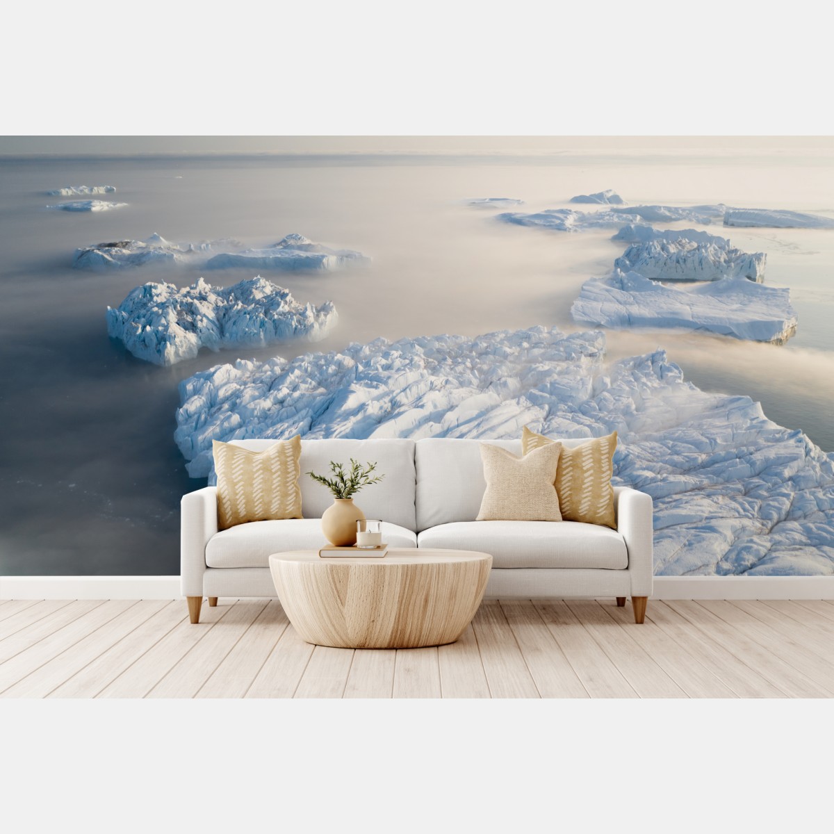 Wall mural misty iceberg seascape