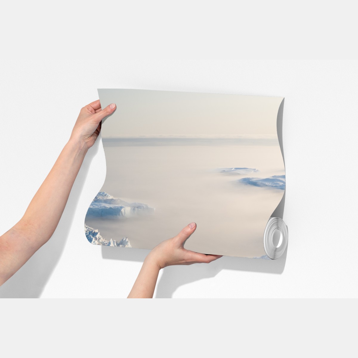 Fototapeta mglista panorama gór lodowych – Wallissimo® Fototapeta mglista panorama gór lodowych – Wallissimo®