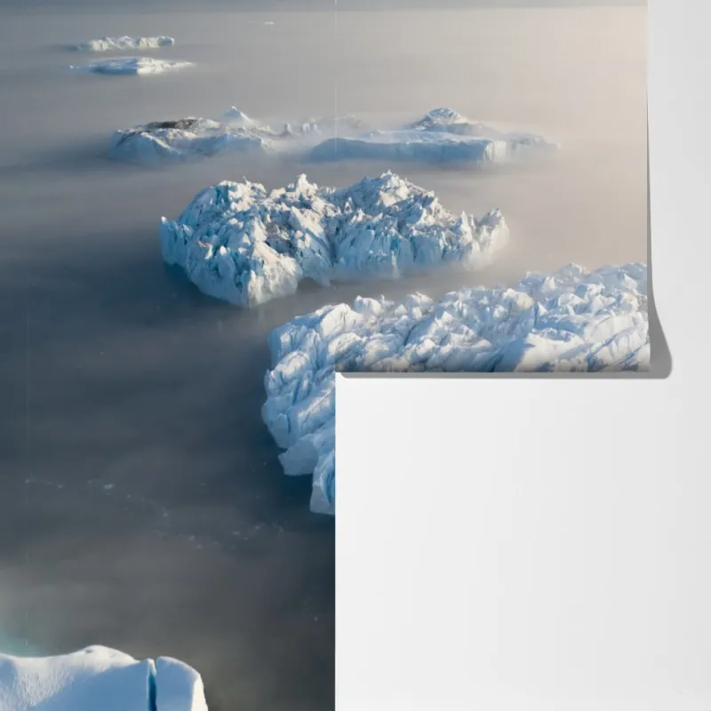 Fototapeta mglista panorama gór lodowych – Wallissimo® Fototapeta mglista panorama gór lodowych – Wallissimo®