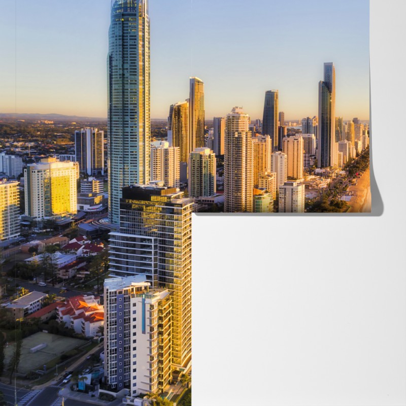 Fototapeta wschód słońca nad Surfers Paradise – Wallissimo® Fototapeta wschód słońca nad Surfers Paradise – Wallissimo®