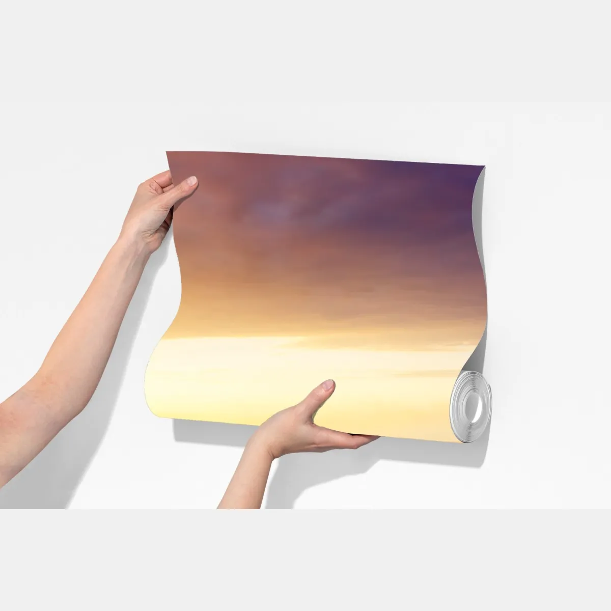 Fototapeta zachód słońca nad zielonymi polami – Wallissimo® Fototapeta zachód słońca nad zielonymi polami – Wallissimo®