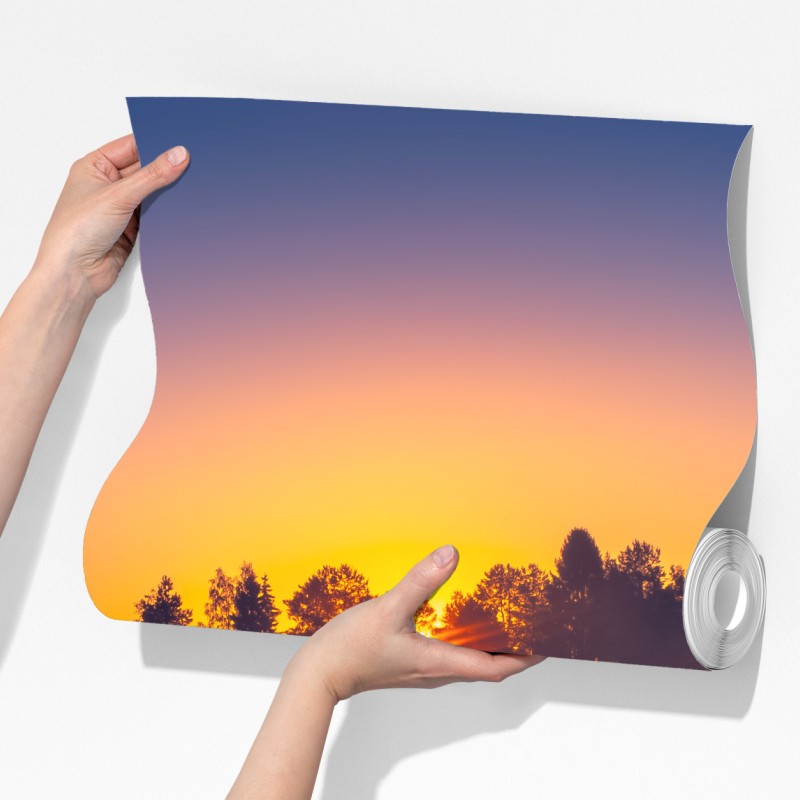 Fototapeta mglisty zachód słońca nad jeziorem – Wallissimo® Fototapeta mglisty zachód słońca nad jeziorem – Wallissimo®