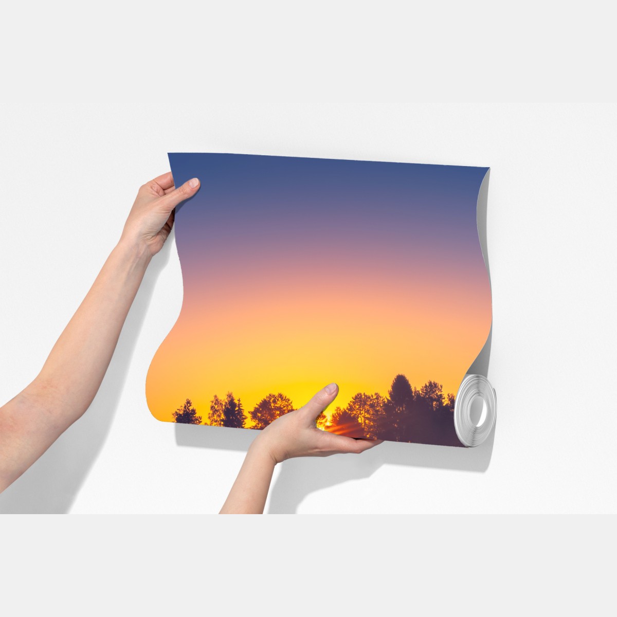 Fototapeta mglisty zachód słońca nad jeziorem – Wallissimo® Fototapeta mglisty zachód słońca nad jeziorem – Wallissimo®