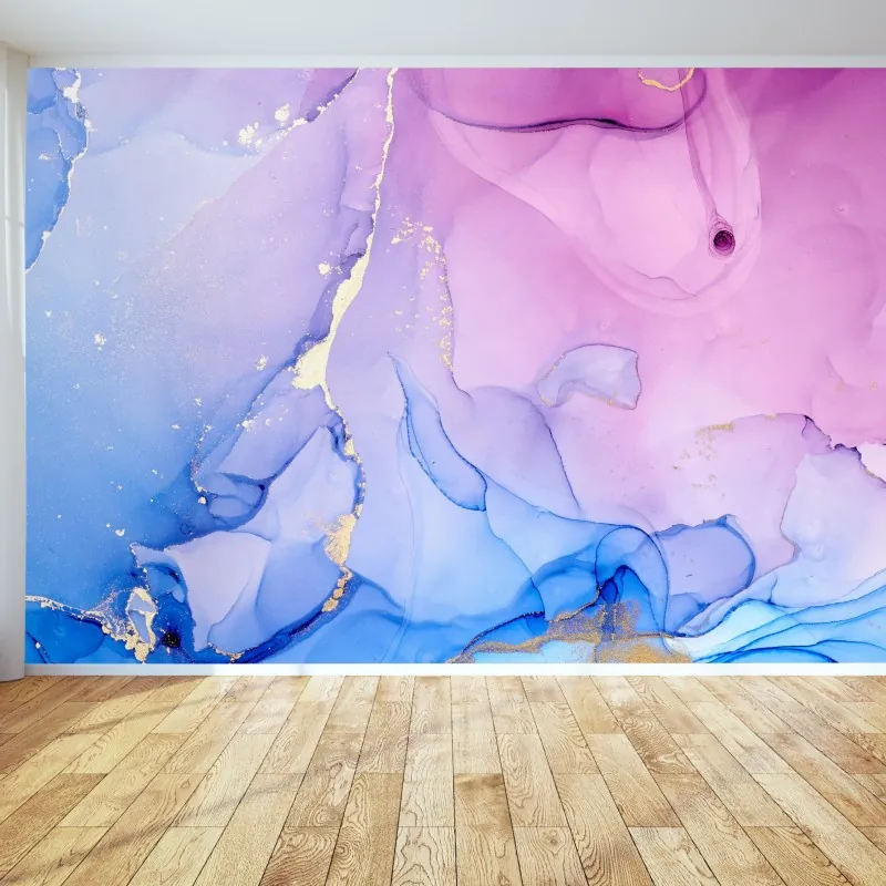 Fototapeta różowo-niebieski marmur abstrakcyjny