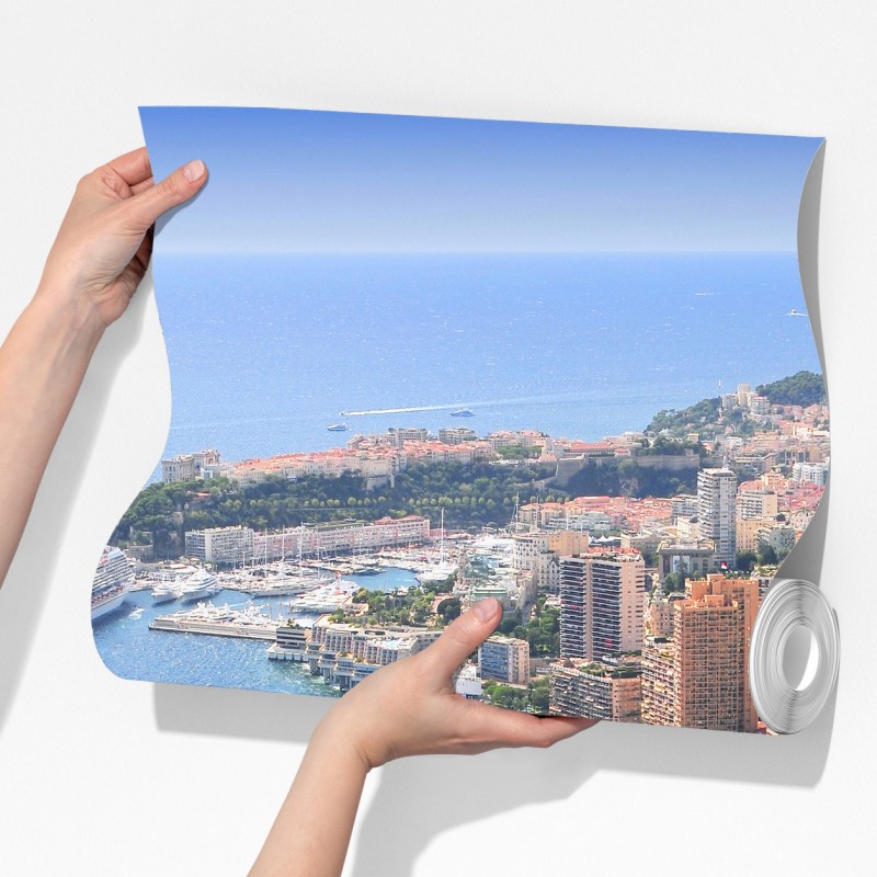 Fototapeta słoneczna panorama nadmorskiego miasta – Wallissimo® Fototapeta słoneczna panorama nadmorskiego miasta – Wallissimo®