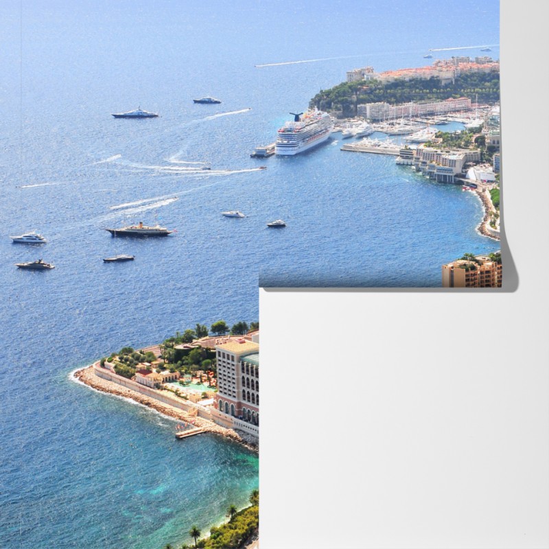 Fototapeta słoneczna panorama nadmorskiego miasta – Wallissimo® Fototapeta słoneczna panorama nadmorskiego miasta – Wallissimo®