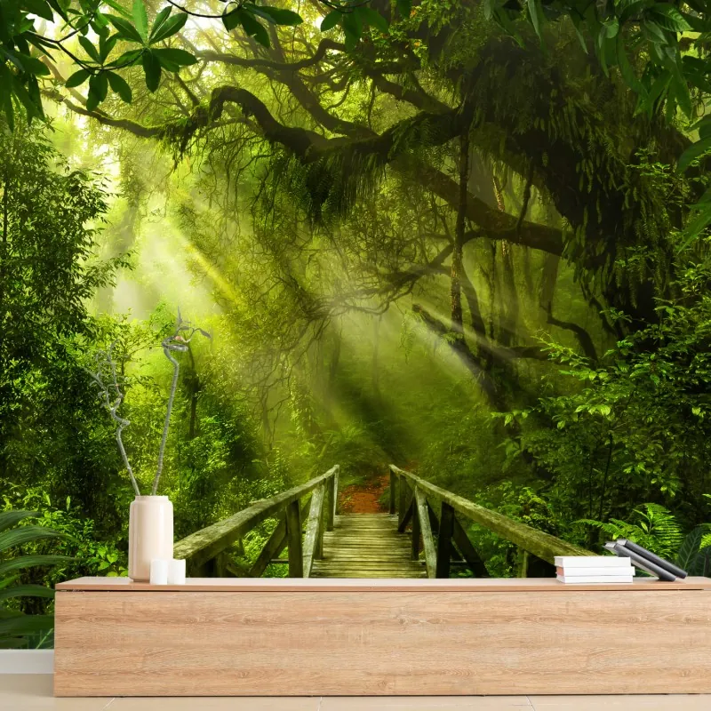 Fototapeta słoneczna leśna ścieżka – Wallissimo® Fototapeta słoneczna leśna ścieżka – Wallissimo®