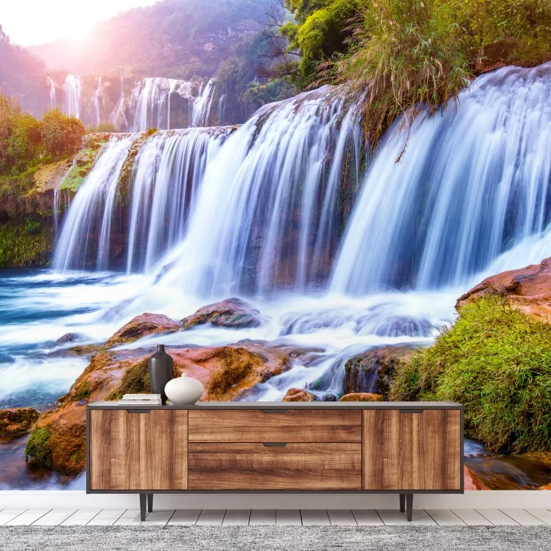 Fototapeta Jiulong wodospad w Luoping, Chiny – Wallissimo® Fototapeta Jiulong wodospad w Luoping, Chiny – Wallissimo®