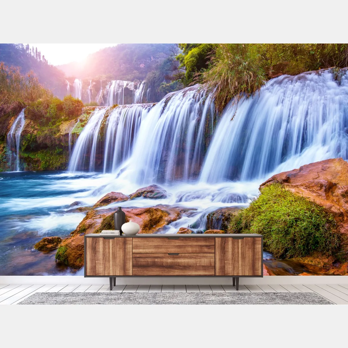 Fototapeta Jiulong wodospad w Luoping, Chiny – Wallissimo® Fototapeta Jiulong wodospad w Luoping, Chiny – Wallissimo®