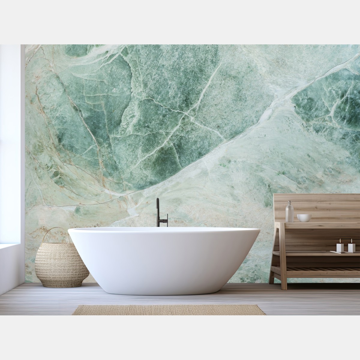Wall mural green marble abstract texture