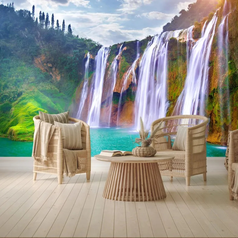 Fototapeta Jiulong wodospad turkusowa kaskada w Luoping, Chiny – Wallissimo® Fototapeta Jiulong wodospad turkusowa kaskada w Luoping, Chiny – Wallissimo®