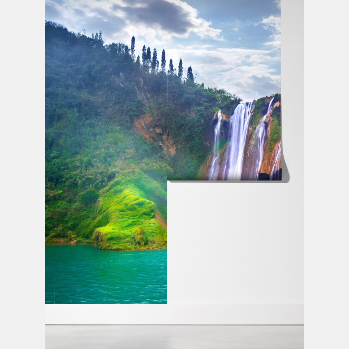 Fototapeta Jiulong wodospad turkusowa kaskada w Luoping, Chiny – Wallissimo® Fototapeta Jiulong wodospad turkusowa kaskada w Luoping, Chiny – Wallissimo®