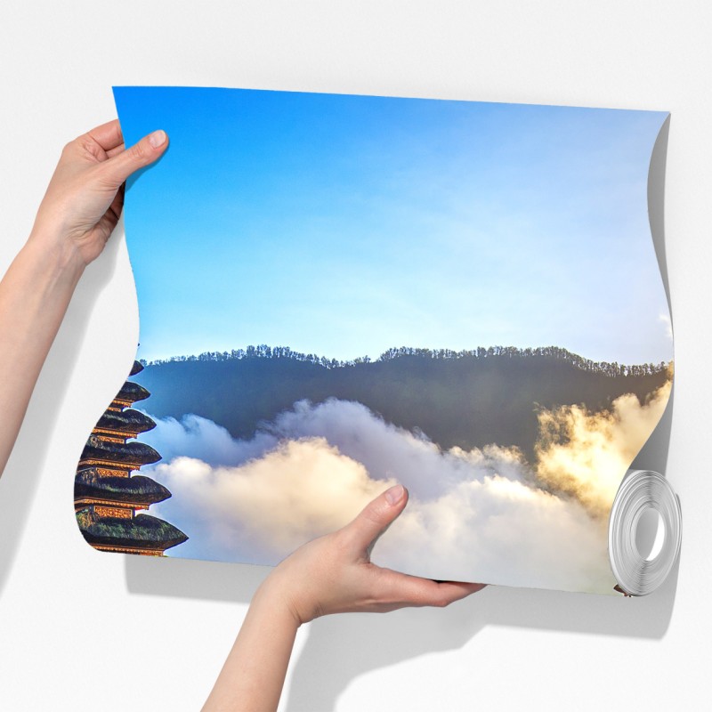 Fototapeta Pura Ulun Danu Bratan o wschodzie słońca – Wallissimo® Fototapeta Pura Ulun Danu Bratan o wschodzie słońca – Wallissimo®