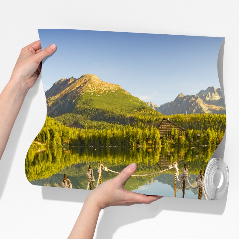 Fototapeta pomost nad jeziorem Strbske Pleso – Wallissimo® Fototapeta pomost nad jeziorem Strbske Pleso – Wallissimo®